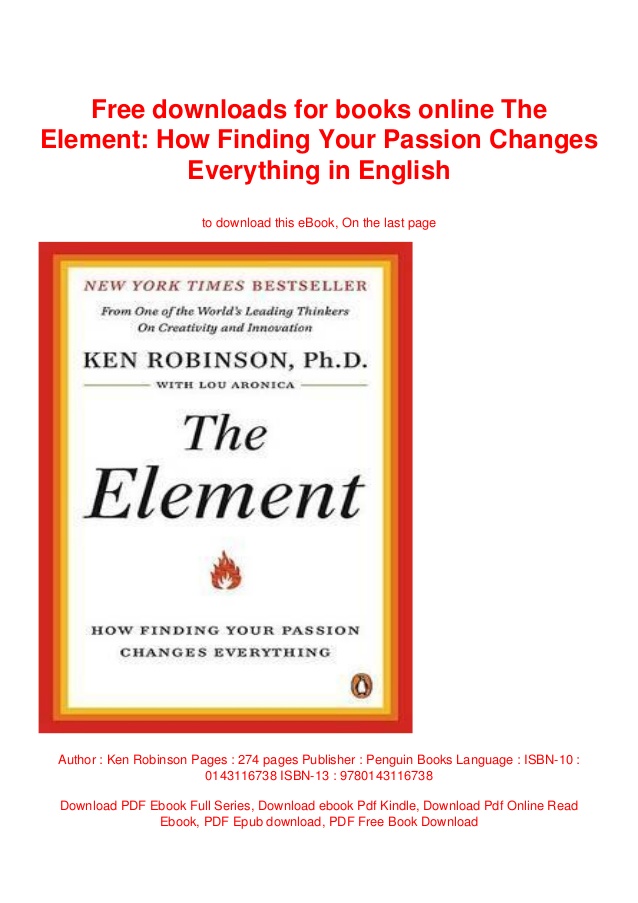 The Element Ken Robinson Epub Downloaden
